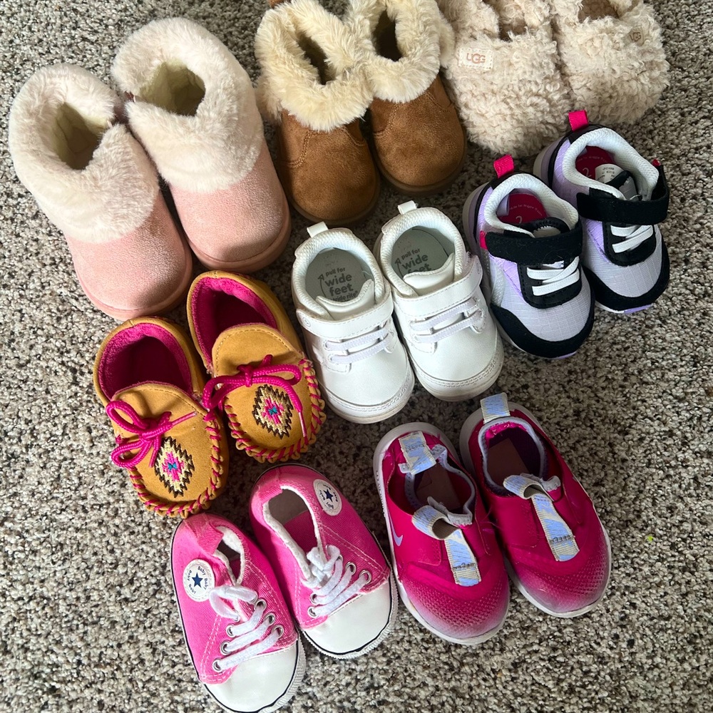 Infant shoes! Some barely worn or not worn at all!